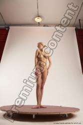 Nude Woman White Standing poses - ALL Slim long blond Standing poses - simple Multi angle poses Pinup