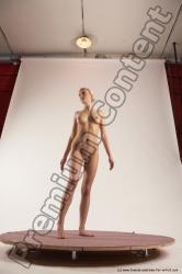 Nude Woman White Standing poses - ALL Slim long blond Standing poses - simple Multi angle poses Pinup