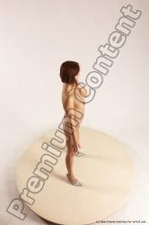 Nude Woman White Standing poses - ALL Slim medium brown Standing poses - simple Multi angle poses Pinup