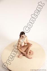 Nude Woman White Sitting poses - ALL Slim long brown Sitting poses - simple Multi angle poses Pinup