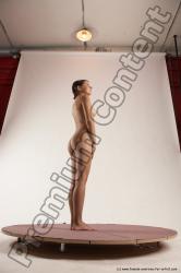 Nude Woman White Standing poses - ALL Slim medium brown Standing poses - simple Multi angle poses Pinup