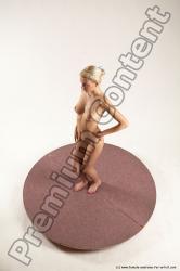 Nude Woman White Standing poses - ALL Slim long blond Standing poses - simple Multi angle poses Pinup