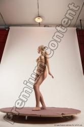 Nude Woman White Standing poses - ALL Slim long blond Standing poses - simple Multi angle poses Pinup