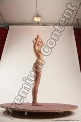 Nude Woman White Standing poses - ALL Slim long blond Standing poses - simple Multi angle poses Pinup