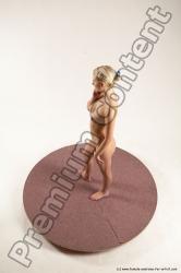 Nude Woman White Standing poses - ALL Slim long blond Standing poses - simple Multi angle poses Pinup