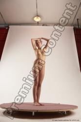 Nude Woman White Standing poses - ALL Slim long blond Standing poses - simple Multi angle poses Pinup