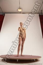 Nude Woman White Standing poses - ALL Slim long blond Standing poses - simple Multi angle poses Pinup