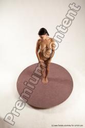 Nude Woman White Standing poses - ALL Slim medium brown Standing poses - simple Multi angle poses Pinup