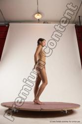 Nude Woman White Standing poses - ALL Slim medium brown Standing poses - simple Multi angle poses Pinup