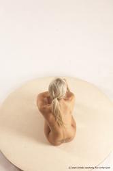 Woman White Slim long blond Multi angle poses Pinup