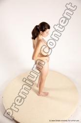 Nude Woman White Standing poses - ALL Slim long brown Standing poses - simple Multi angle poses Pinup