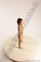 Nude Woman White Standing poses - ALL Slim short brown Standing poses - simple Multi angle poses Pinup