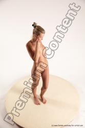 Nude Woman White Standing poses - ALL Slim long blond Standing poses - simple Multi angle poses Pinup