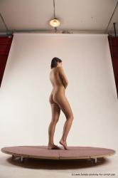 Nude Woman White Standing poses - ALL Slim medium brown Standing poses - simple Multi angle poses Pinup