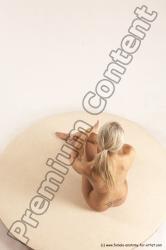 Nude Woman White Sitting poses - ALL Slim long blond Sitting poses - simple Multi angle poses Pinup