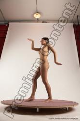 Nude Woman White Standing poses - ALL Slim medium brown Standing poses - simple Multi angle poses Pinup