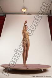 Nude Woman White Standing poses - ALL Slim medium brown Standing poses - simple Multi angle poses Pinup