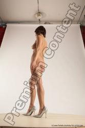 Nude Woman White Standing poses - ALL Slim medium brown Standing poses - simple Multi angle poses Pinup