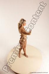 Nude Woman White Standing poses - ALL Slim long blond Standing poses - simple Multi angle poses Pinup