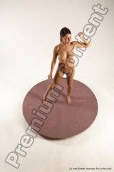 Nude Woman White Standing poses - ALL Slim medium brown Standing poses - simple Multi angle poses Pinup