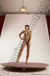 Nude Woman White Standing poses - ALL Slim medium brown Standing poses - simple Multi angle poses Pinup