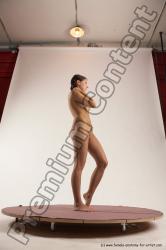 Nude Woman White Standing poses - ALL Slim medium brown Standing poses - simple Multi angle poses Pinup