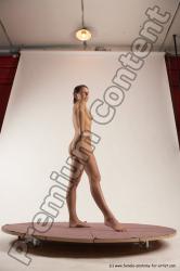 Nude Woman White Standing poses - ALL Slim medium brown Standing poses - simple Multi angle poses Pinup