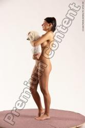 Nude Woman White Standing poses - ALL Slim medium brown Standing poses - simple Multi angle poses Pinup