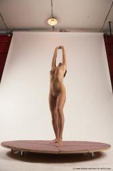 Nude Woman White Standing poses - ALL Slim medium brown Standing poses - simple Multi angle poses Pinup