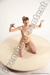 Nude Woman White Sitting poses - ALL Slim medium brown Sitting poses - on knees Multi angle poses Pinup