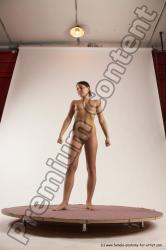 Nude Woman White Standing poses - ALL Slim medium brown Standing poses - simple Multi angle poses Pinup