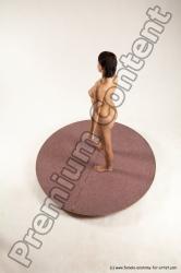 Nude Woman White Standing poses - ALL Slim medium brown Standing poses - simple Multi angle poses Pinup