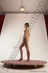 Nude Woman White Standing poses - ALL Slim medium brown Standing poses - simple Multi angle poses Pinup