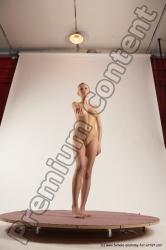 Nude Woman White Standing poses - ALL Slim long blond Standing poses - simple Multi angle poses Pinup