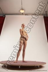 Nude Woman White Standing poses - ALL Slim long blond Standing poses - simple Multi angle poses Pinup