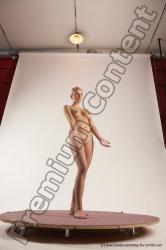 Nude Woman White Standing poses - ALL Slim long blond Standing poses - simple Multi angle poses Pinup