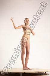 Nude Woman White Standing poses - ALL Slim long blond Standing poses - simple Multi angle poses Pinup