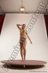 Nude Woman White Standing poses - ALL Slim medium brown Standing poses - simple Multi angle poses Pinup