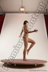 Nude Woman White Standing poses - ALL Slim medium brown Standing poses - simple Multi angle poses Pinup