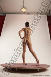 Nude Woman White Standing poses - ALL Slim medium brown Standing poses - simple Multi angle poses Pinup