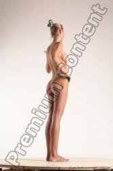 Nude Woman White Standing poses - ALL Slim long blond Standing poses - simple Multi angle poses Pinup