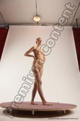 Nude Woman White Standing poses - ALL Slim long blond Standing poses - simple Multi angle poses Pinup