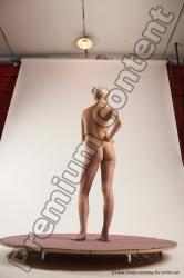 Nude Woman White Standing poses - ALL Slim long blond Standing poses - simple Multi angle poses Pinup