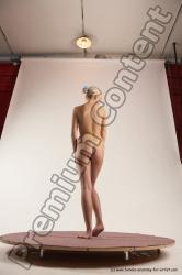 Nude Woman White Standing poses - ALL Slim long blond Standing poses - simple Multi angle poses Pinup