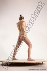 Nude Fighting with gun Woman White Standing poses - ALL Slim long blond Standing poses - simple Multi angle poses Pinup