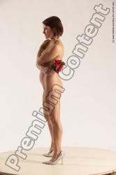 Nude Woman White Standing poses - ALL Slim medium brown Standing poses - simple Multi angle poses Pinup