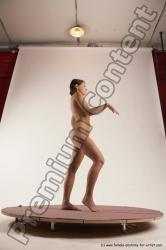 Nude Woman White Standing poses - ALL Slim short brown Standing poses - simple Multi angle poses Pinup