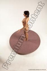 Nude Woman White Standing poses - ALL Slim short brown Standing poses - simple Multi angle poses Pinup