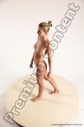 Nude Woman White Standing poses - ALL Slim long blond Standing poses - simple Multi angle poses Pinup