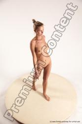 Nude Woman White Standing poses - ALL Slim long blond Standing poses - simple Multi angle poses Pinup